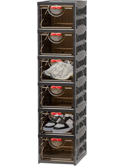 Armario Zapatero Estrecho con Estanteria Plegable de Gran Capacidad para Dormitorio o