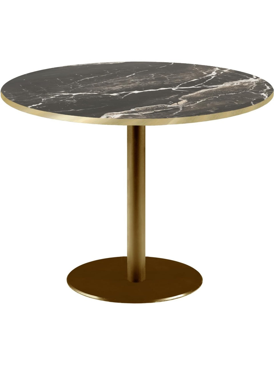 Mesa Bistro de 120 cm con Elegante Superficie de Marmol Veteado para Uso Comercial o