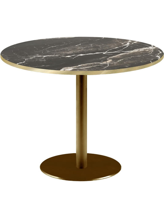 Mesa Bistro de 120 cm con Elegante Superficie de Marmol Veteado para Uso Comercial o