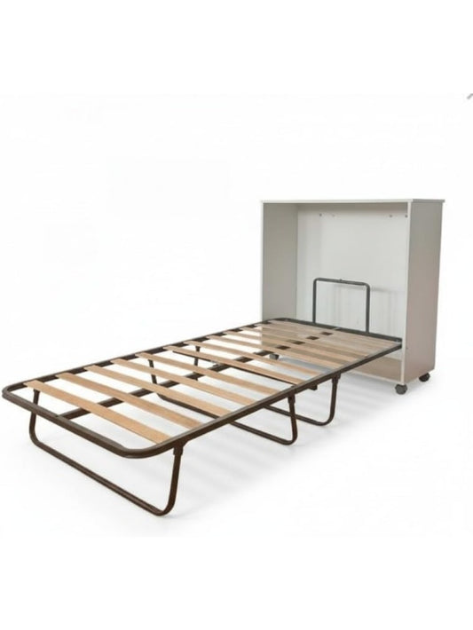Cama Auxiliar Abatible con Colchon Incluido en Color Blanco Medidas 106 x 99,2 x 40,2