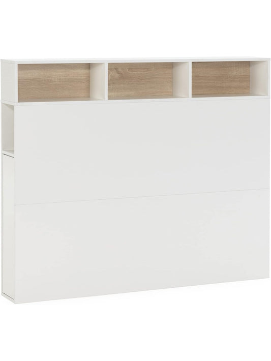 Cabecero para Cama de 165 cm con Compartimentos de Almacenaje y 2 Puertas, Acabado