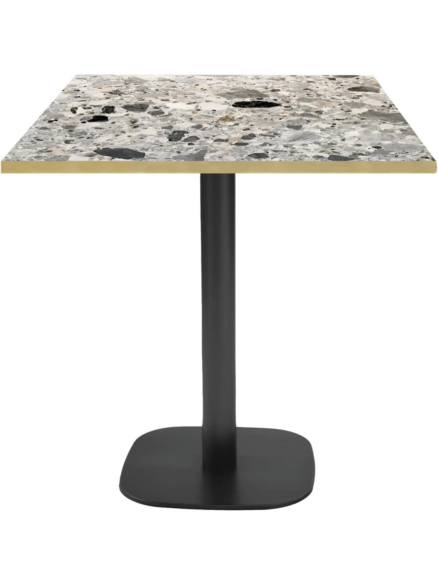 Mesa Redonda de Comedor 70 x 70 cm con Superficie Terrazzo Cepp y Detalles Decorativos en