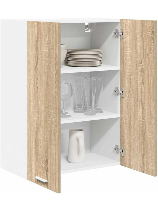Armario Colgante con Almacenamiento en Roble Sonoma, 60 x 31 x 80 cm, Ideal para